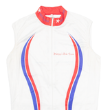 IBEROSTAR Cycling Mens Jersey White Sleeveless 1/4 Zip XS