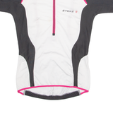STOKE Cycling Womens Jersey White 1/2 Zip S