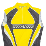 SPECIALIZED Cycling Mens Jersey Yellow Sleeveless 1/4 Zip 2XL