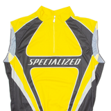 SPECIALIZED Cycling Mens Jersey Yellow Sleeveless 1/4 Zip 2XL