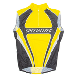 SPECIALIZED Cycling Mens Jersey Yellow Sleeveless 1/4 Zip 2XL