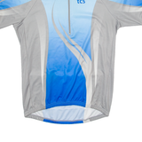 TCS Cycling Mens Jersey Blue 1/2 Zip 2XL