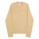 LEVI'S Womens Jumper Brown High Neck Tight Knit S