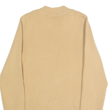 LEVI'S Womens Jumper Brown High Neck Tight Knit S