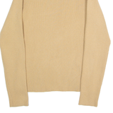 LEVI'S Womens Jumper Brown High Neck Tight Knit S