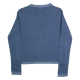 TOM TAILOR Womens Patterned Jumper Blue Tight Knit XS