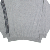CHAMPION USA Mens Jumper Grey 1/4 Zip 90s Tight Knit XL
