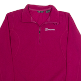 BERGHAUS Womens Fleece Purple 1/4 Zip UK 12