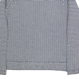 TOMMY HILFIGER Womens Patterned Jumper Blue Striped Chunky Knit S