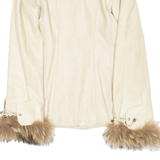 KING TRUVA Womens Overcoat Jacket Beige S