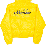 ELLESSE Womens Puffer Jacket Yellow Hooded UK 6