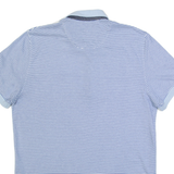 TED BAKER Mens Polo Shirt Blue Striped M