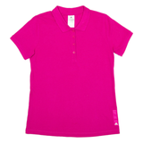 ADIDAS Womens Polo Shirt Pink L