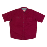 WRANGLER Mens Plain Shirt Maroon L