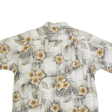 NAUTICA Mens Hawaiian Shirt Grey Crazy Pattern L