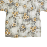 NAUTICA Mens Hawaiian Shirt Grey Crazy Pattern L