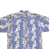 Mens Hawaiian Shirt Blue 90s Floral XL