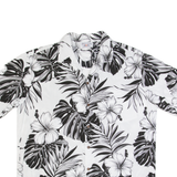 PACIFIC LEGEND Mens Hawaiian Shirt White 90s Floral XL