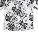 PACIFIC LEGEND Mens Hawaiian Shirt White 90s Floral XL