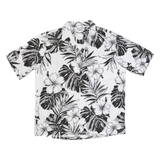PACIFIC LEGEND Mens Hawaiian Shirt White 90s Floral XL