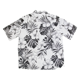 PACIFIC LEGEND Mens Hawaiian Shirt White 90s Floral XL