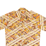 Mens Shirt Orange 90s Striped M