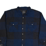 MEL MATT Mens Lumberjack Shirt Blue Check Long Sleeve 2XL