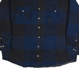MEL MATT Mens Lumberjack Shirt Blue Check Long Sleeve 2XL