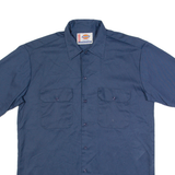 DICKIES Mens Worker Shirt Blue M