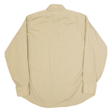 LEVI'S Mens Plain Shirt Beige 90s Long Sleeve L