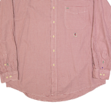 TOMMY HILFIGER Mens Shirt Red Houndstooth Long Sleeve XL