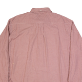 TOMMY HILFIGER Mens Shirt Red Houndstooth Long Sleeve XL