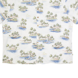 Mens Hawaiian Shirt White Crazy Pattern 2XL