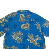 ISLANDER Mens Hawaiian Shirt Blue 90s Floral 2XL