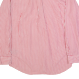 TOMMY HILFIGER Academy Poplin Mens Shirt Red Striped Long Sleeve M