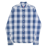 TOMMY HILFIGER Slim Fit Mens Shirt Blue Check Long Sleeve XS