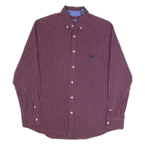 CHAPS Mens Shirt Red Check Long Sleeve L