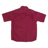 WRANGLER Mens Plain Shirt Maroon L