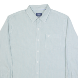 CHAPS Mens Shirt Blue Striped Long Sleeve L