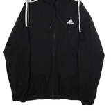 ADIDAS Mesh Lined Womens Jacket Black Hooded M