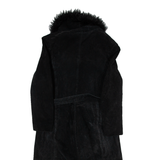 ANGESI Belted Womens Overcoat Jacket Black UK 12
