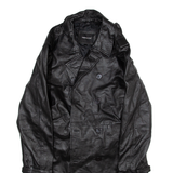 FRENCH EYE Belted Womens Trench Jacket Black L