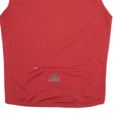 ADIDAS Cycling Mens Jersey Red Sleeveless 1/2 Zip M