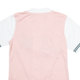 KARL KANI Womens Jersey Pink Button Neck S