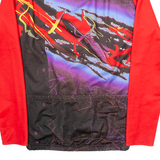 DESCENT Cycling Mens Jersey Red Long Sleeve 1/4 Zip M