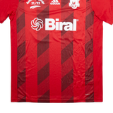 ADIDAS Aufsteigeriungs Mens Football Shirt Jersey Red V-Neck M