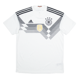 ADIDAS Deutscher Fussball-bund Mens Football Shirt Jersey White V-Neck M