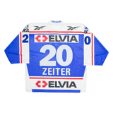 OCHSNER ZSC Lions Signed Hockey Mens Jersey Blue Long Sleeve V-Neck L