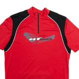 HT Cycling Mens Jersey Red 1/4 Zip L