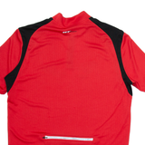 HT Cycling Mens Jersey Red 1/4 Zip L